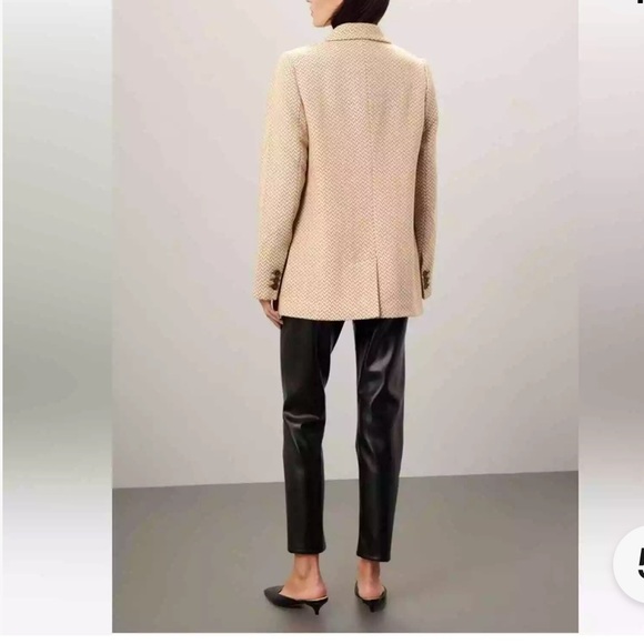 Anine Bing Fishbone Tan and Cream Blazer, XS - Picture 7 of 10